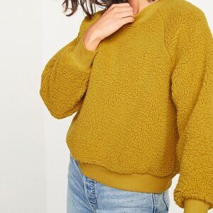 Loose Cozy Sherpa Sweatshirt